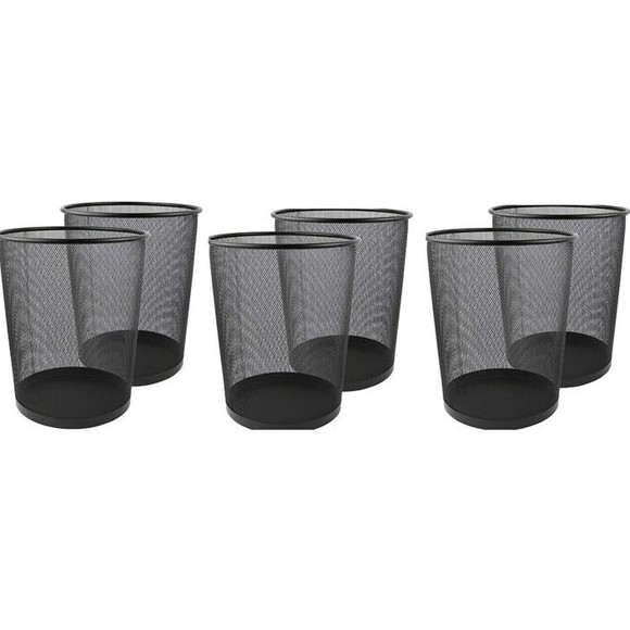 Silver Mesh Trash Cans,10-Pack 6 Gal Mesh Office Trash Can,Open Metal Wire Wastebaskets Waste Basket Trash Can For Near Desk Small Garbage Can Recycling Garbage Container Bin For Officeandhome - View #9